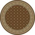 Concord Global Trading 7 ft. 10 in. Ankara Pin Dot - Round, Brown 63089